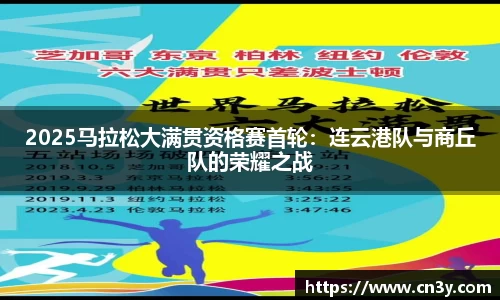 2025马拉松大满贯资格赛首轮：连云港队与商丘队的荣耀之战